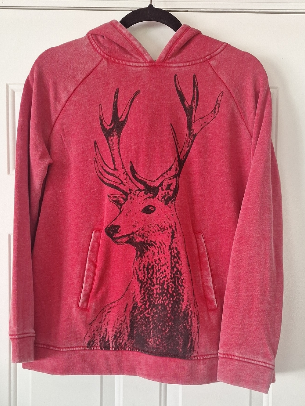 Unisex Vintage Bass Red  Sweatshirt with Zippered Hood